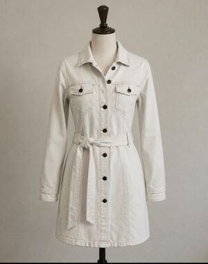 a.n.a (A New Approach) cream denim shirt dress‎